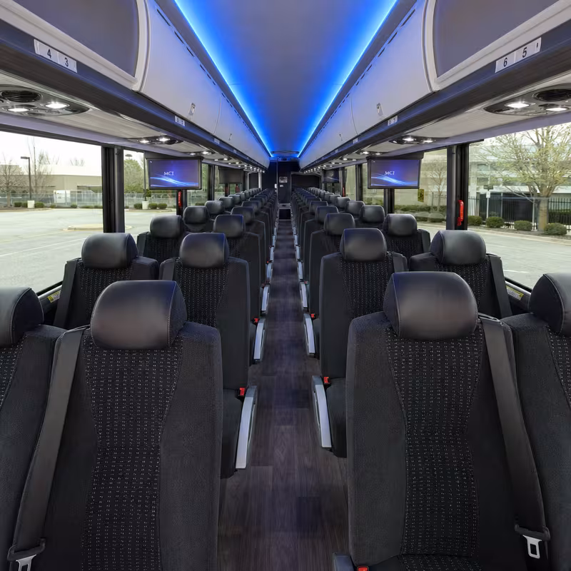40-56 Passenger Charter Bus Interior