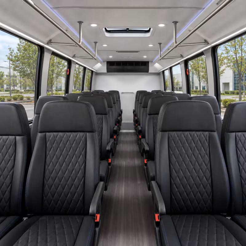 15-35 Passenger Minibus Interior
