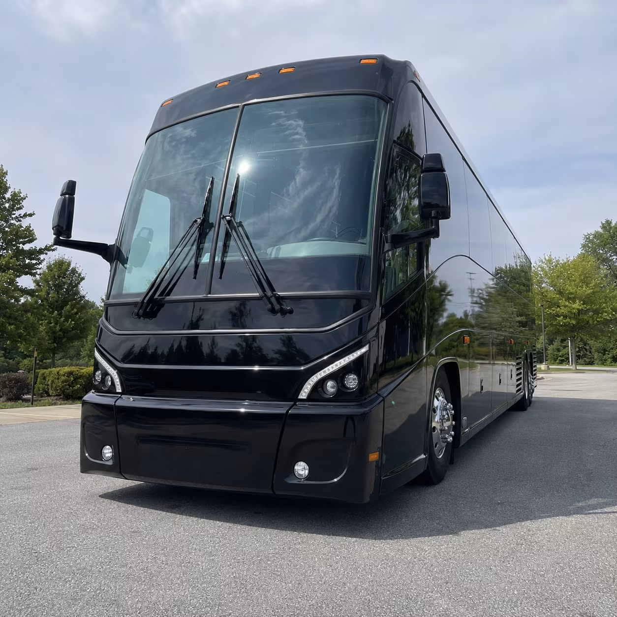 Orange Airport Shuttle & Transportation party bus exterior