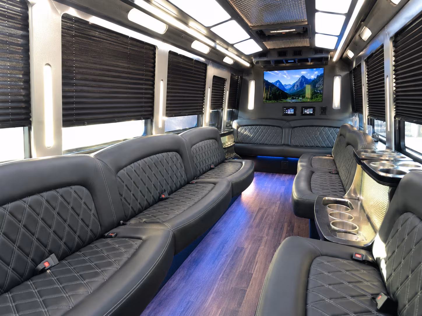 Orange Birthday, Sweet 16, & Quinceañera Transportation onboard seating