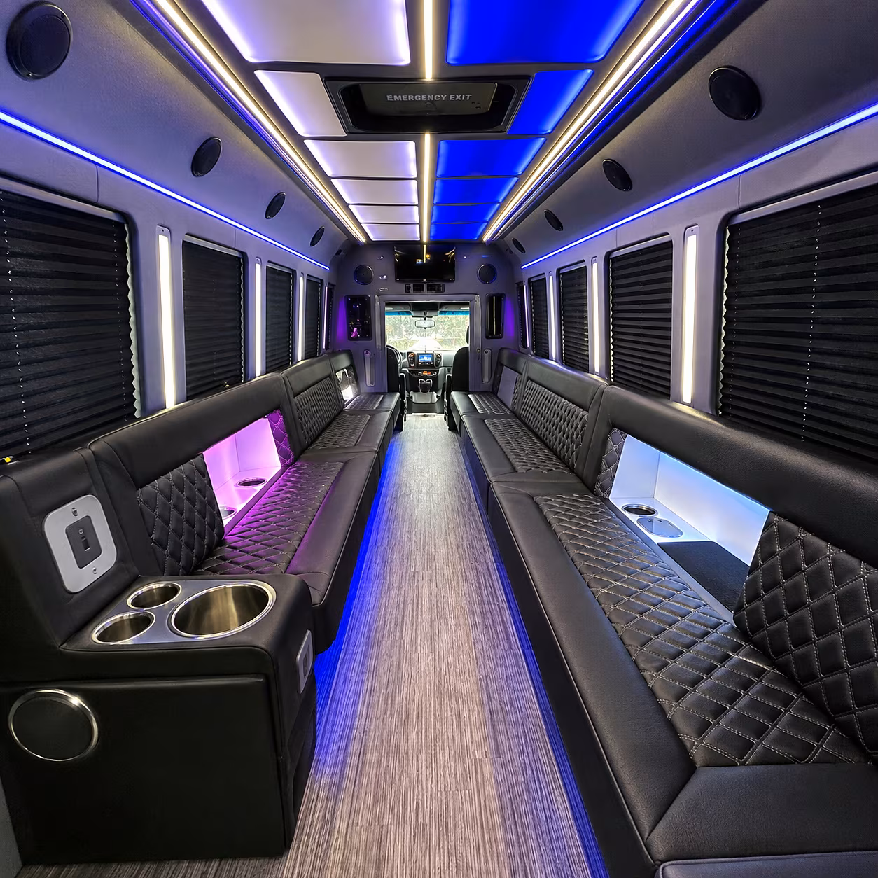 Orange Concert & Music Festival Transportation party bus interior