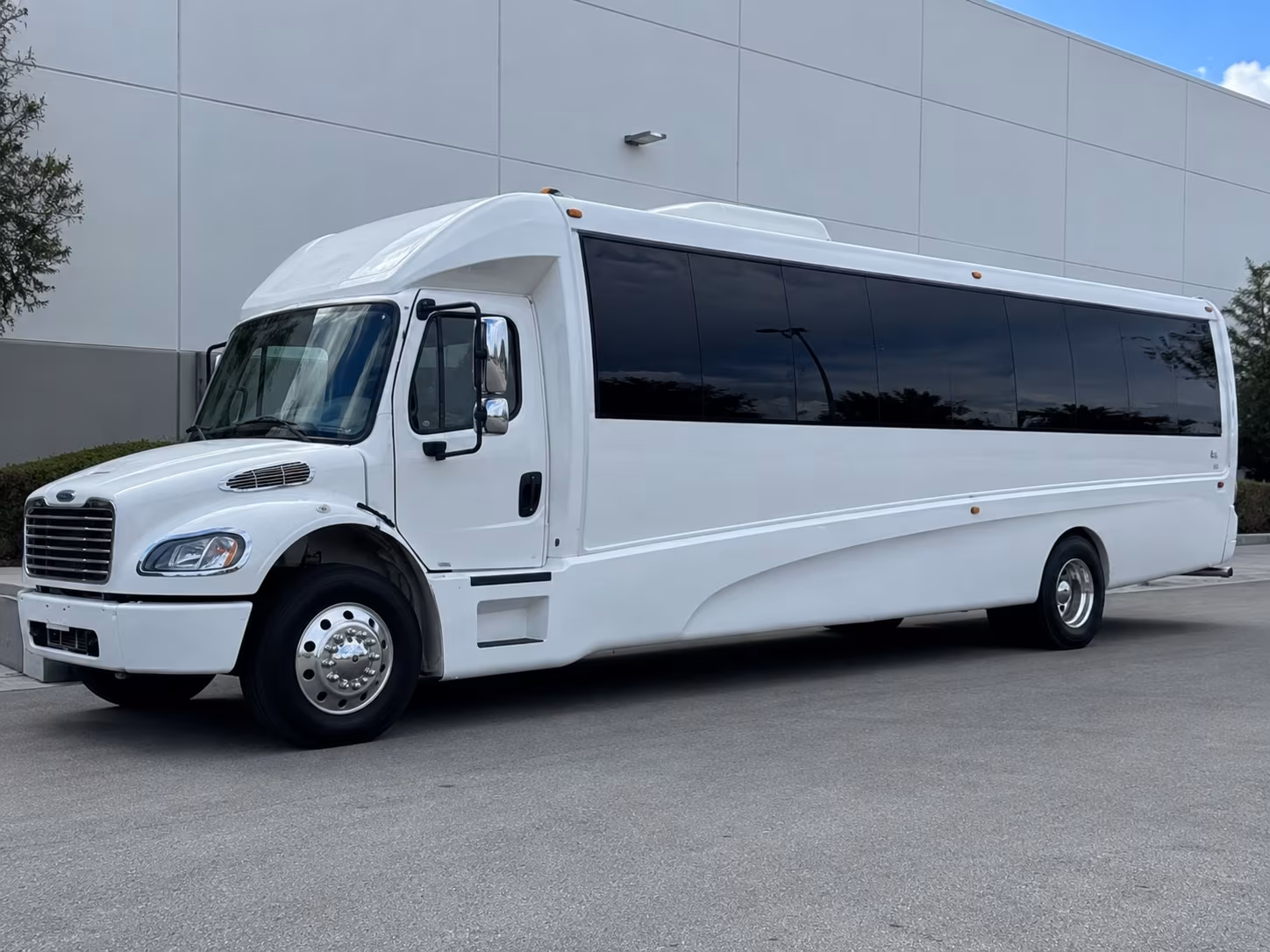 Orange Private Event Transportation party bus interior