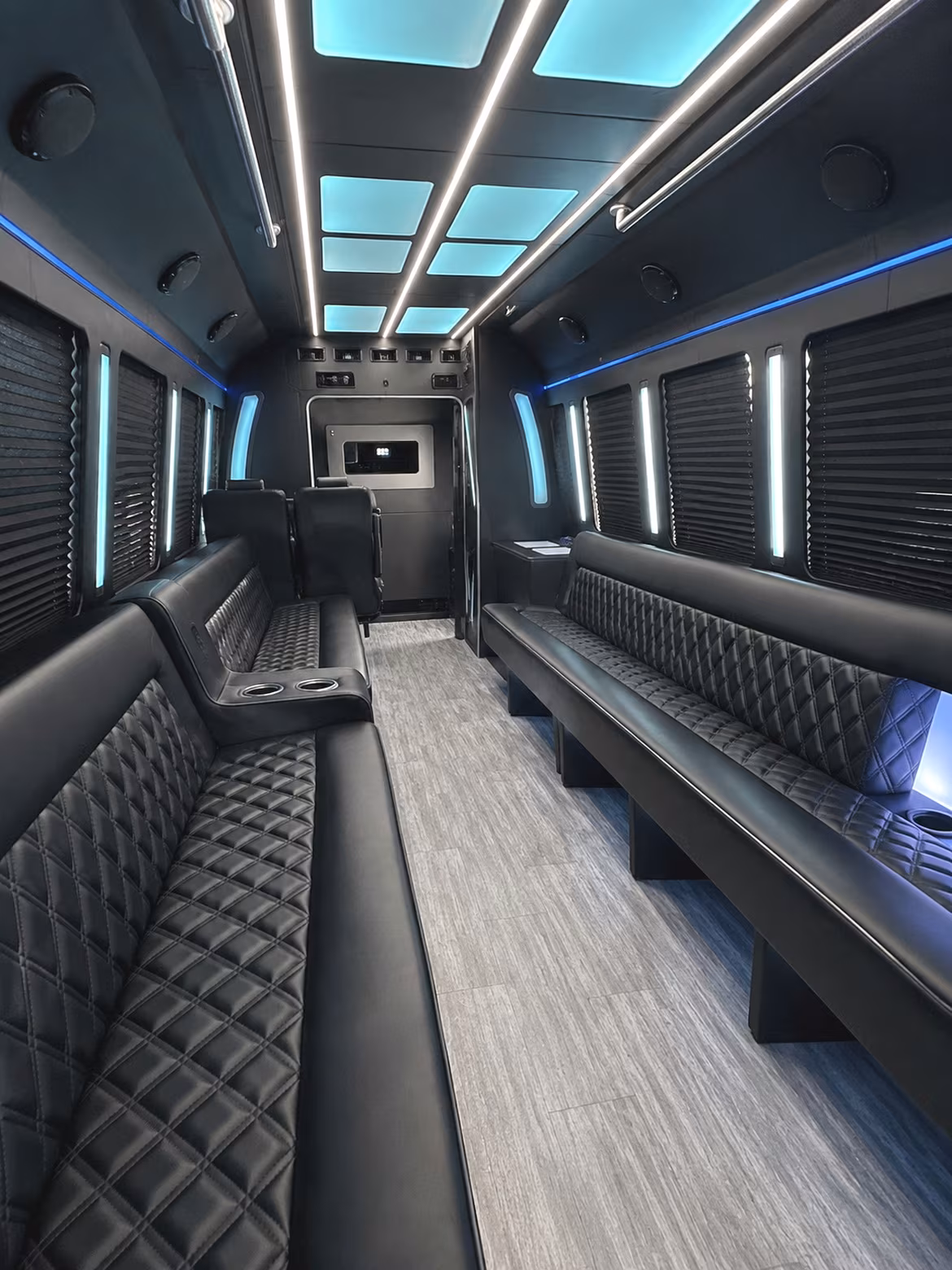 Orange Prom & Homecoming Transportation party bus interior