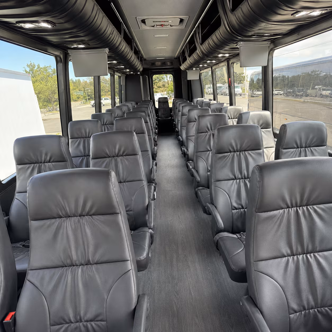 Orange School Event Transportation party bus exterior