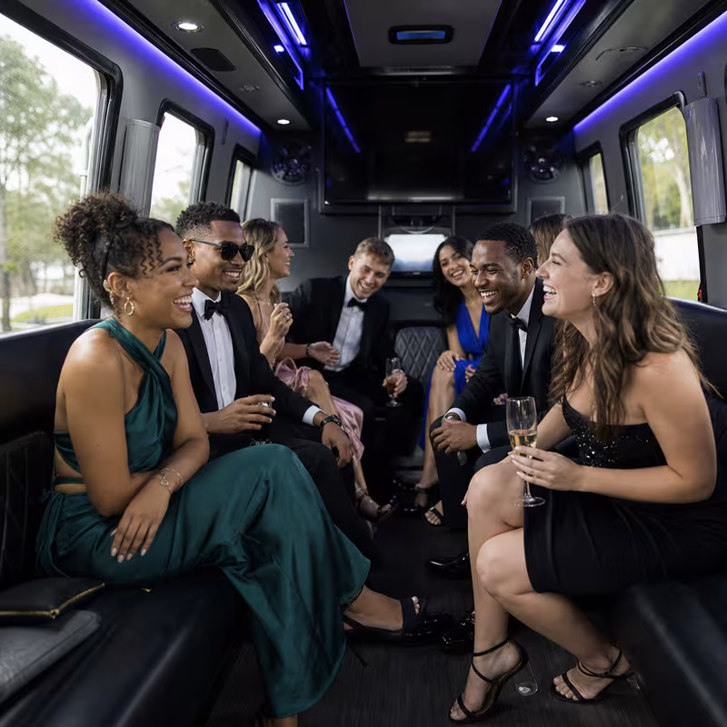 Orange Prom & Homecoming Transportation fleet vehicle