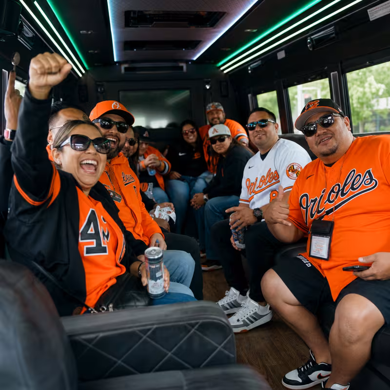 Orange Sporting Event Transportation fleet vehicle
