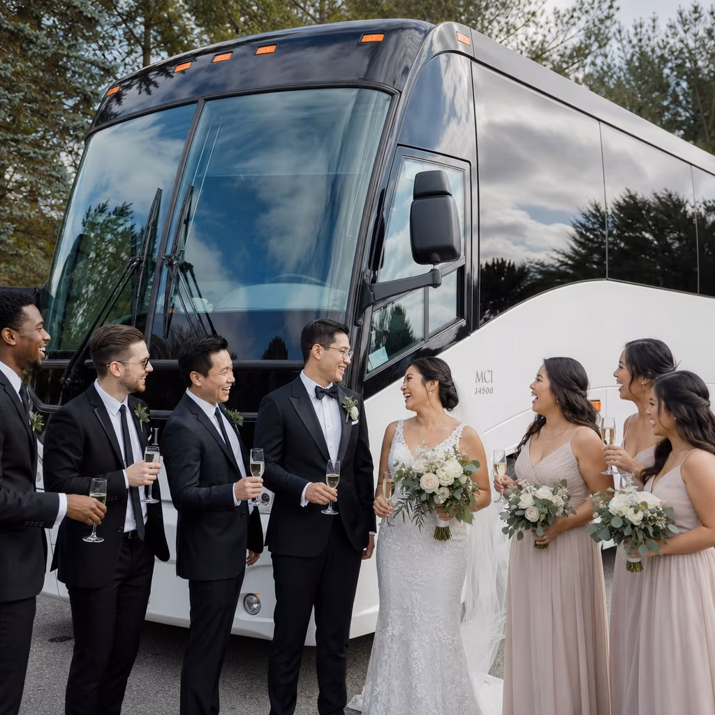 Orange Wedding Transportation
